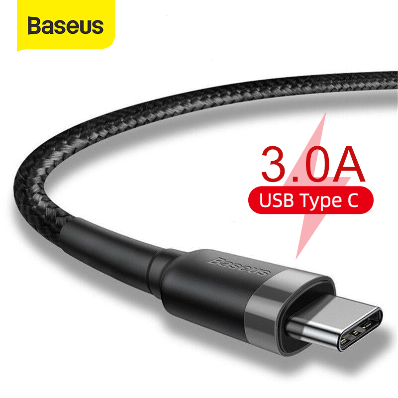 Baseus USB Type C Cable for Samsung S8 Note 8 Quick Charging 3.0 USB C Cable for Vivo Oppo Huawei Redmi K20 Pro Type-C Fast Charging Wire