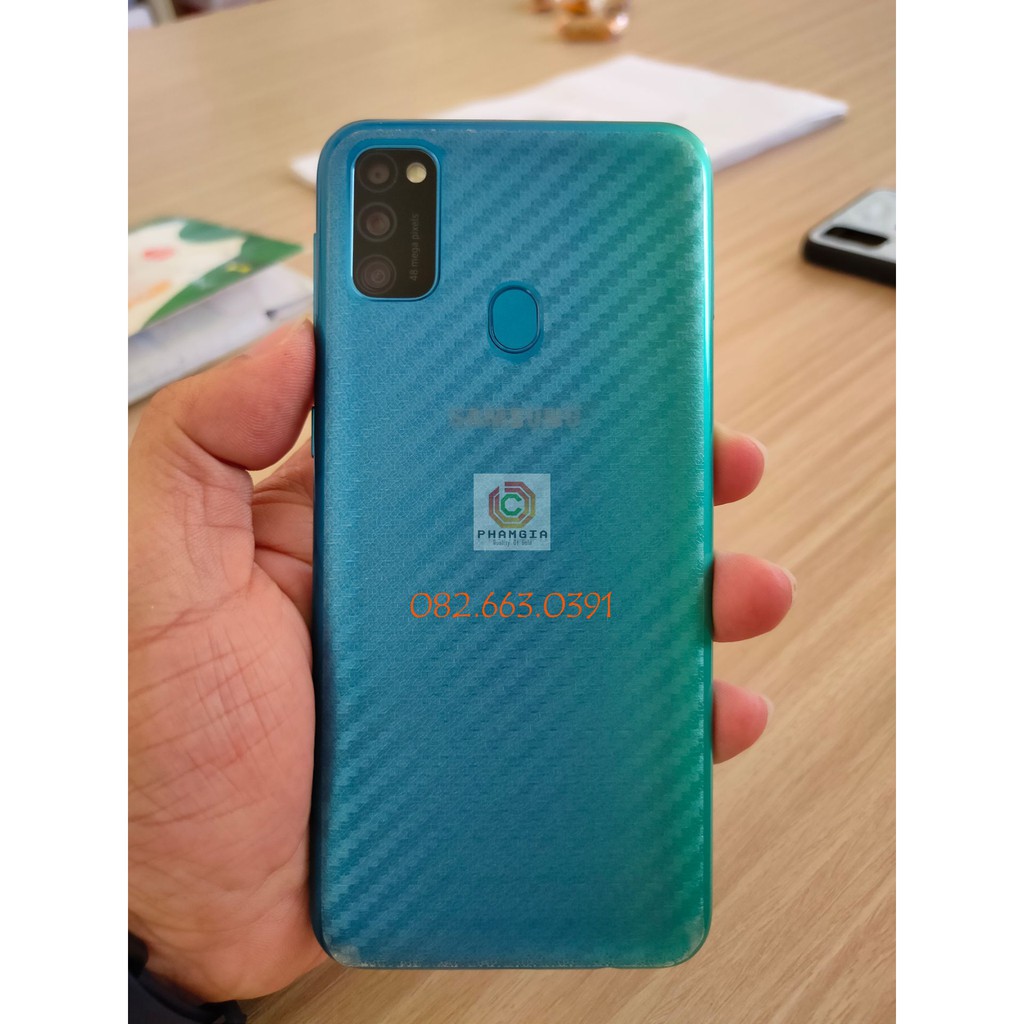 Miếng dán mặt lưng skin carbon Samsung Galaxy M30/ M30s