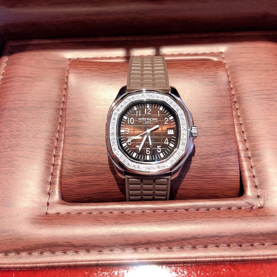 [HCM]Đồng Hồ Patek Philippe Nữ Dây Silicon Nâu Silver 35mm