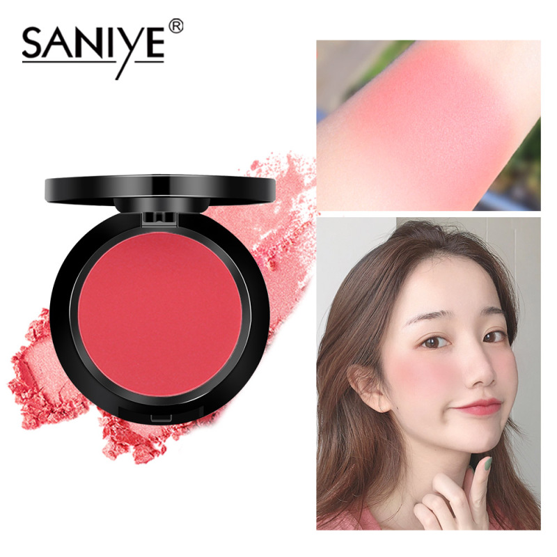 SANIYE phấn má hồng đỏ với gương cho mọi loại da, mỹ phẩm trang điểm xinh xắn dành cho các bạn gái E0119 - INTL giá rẻ