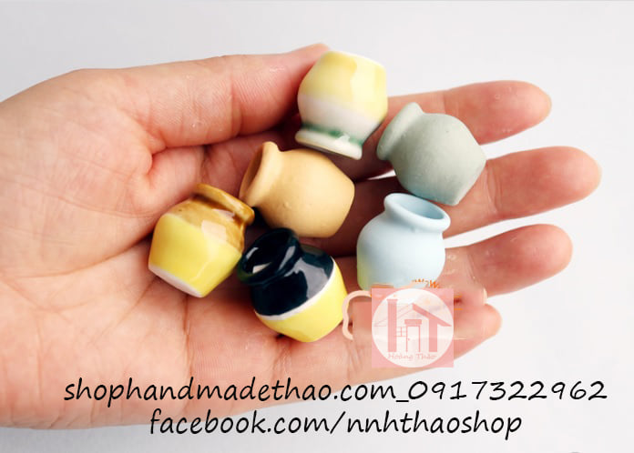 Miniature Trang Trí Mô Hình, Dollhouse_Bình Sứ