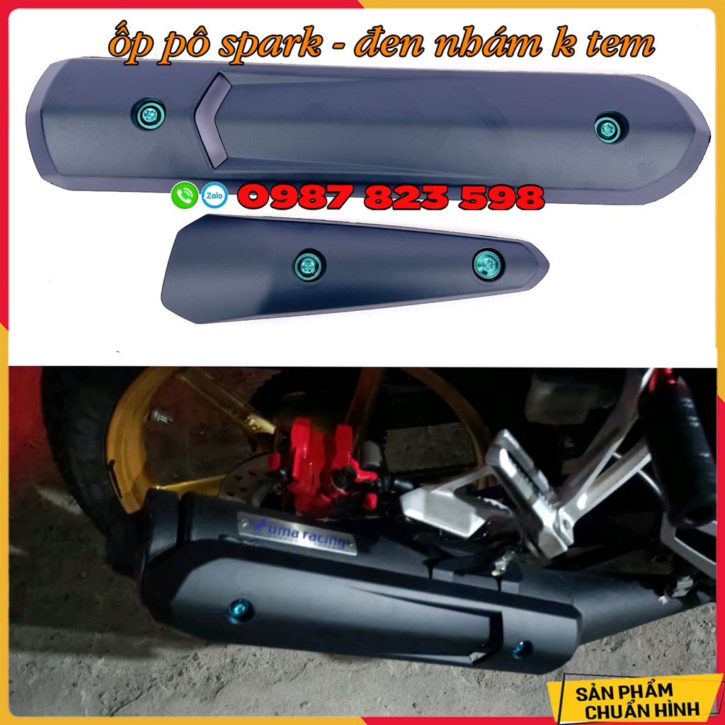Ốp pô Spark Màu Đen Nhám , Bạc Trơn không tem