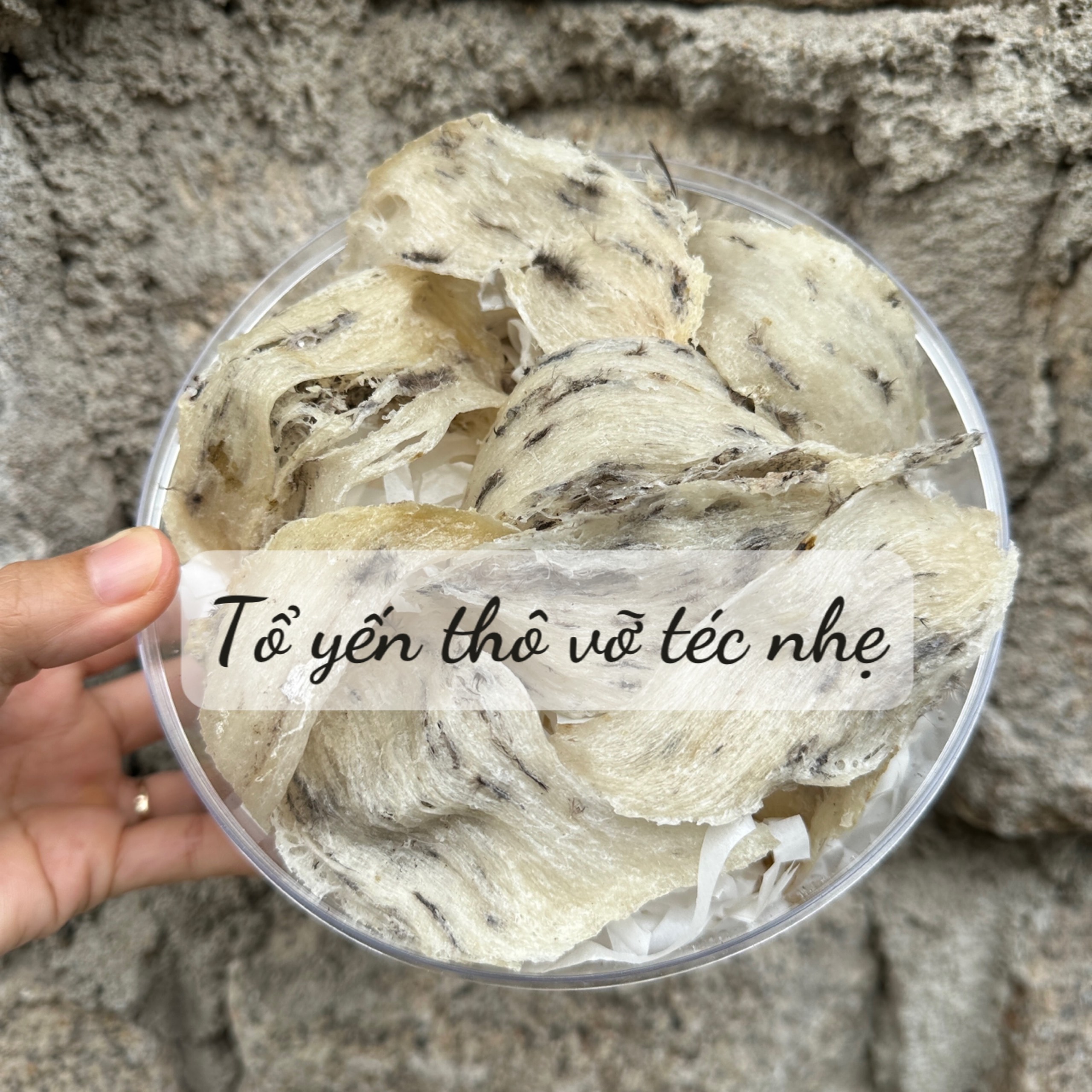 50gr Tổ yến thô nguyên chất tặng nguyên liệu chưng - Yến sào thô vỡ cạnh, bể nhẹ