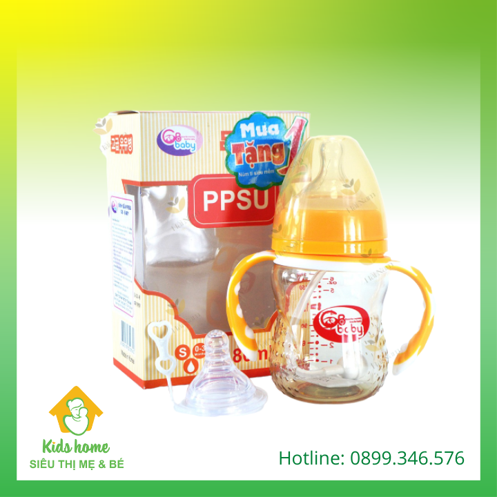 Bình sữa GB Baby PPSU có tay cầm (180ml)