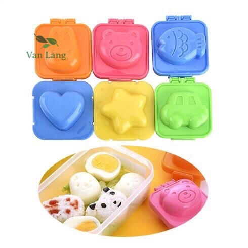Bộ 6 Khuôn hình thú cho bé, khuôn ép cơm, làm bánh hoạt hình, khuân cơm cho bé ăn dặm kiểu nhật dễ thương
