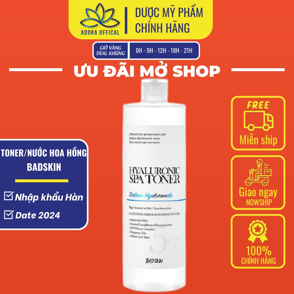 Toner cấp nước BADSKIN HYALURONIC SPA TONER