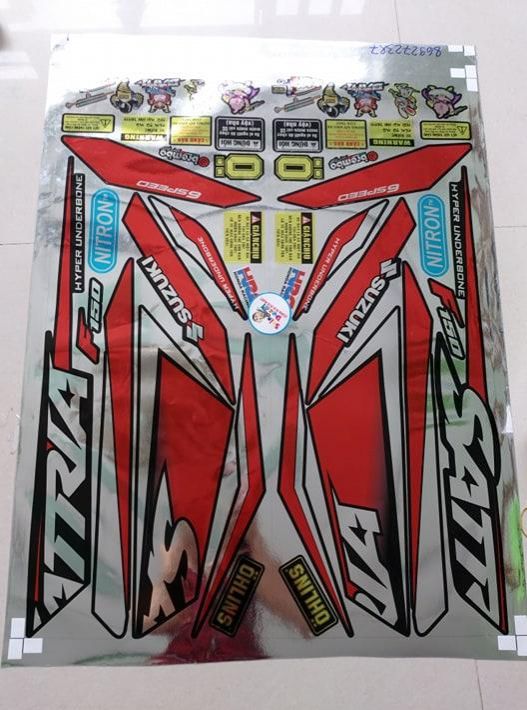 Tem Satria Fi Crom cao cấp tặng logo