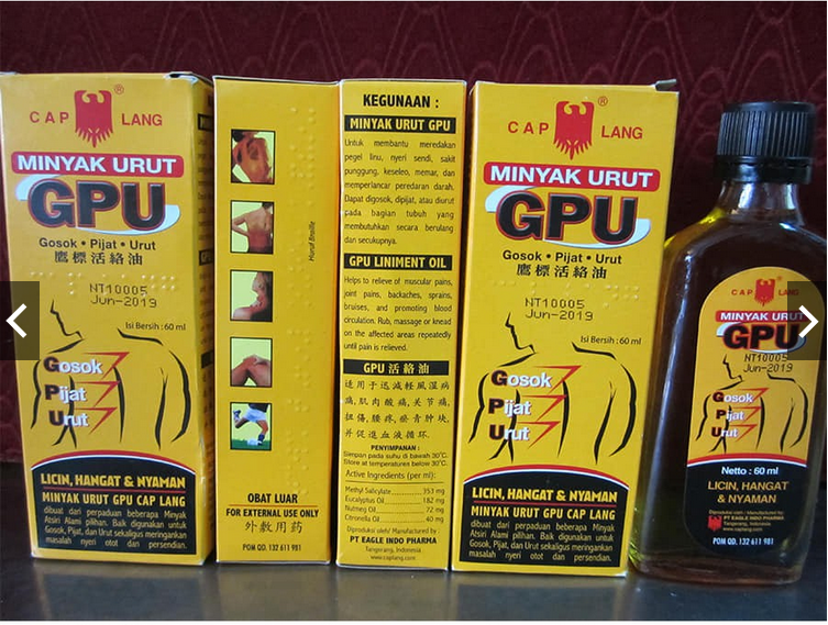 Dầu Nóng gừng GPU Eagle Brand Con Ó Thái Lan