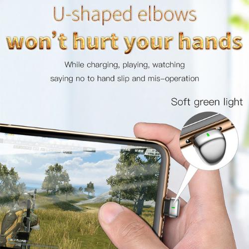 Cáp sạc siêu bền Baseus U-Type USB Cable cho  iPhone X xr xs max Charging Cable Led Light thiết kế đặc biệt cho game thủ Mobile Phone Play Game Cable for iPhone 8 7 6 6s Plus- Phân phối bởi Vietstore