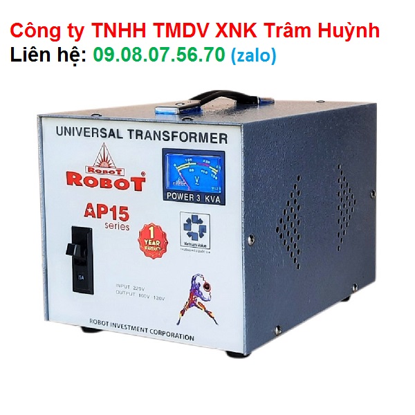 Biến thế đổi điện Robot 1 pha 3kva