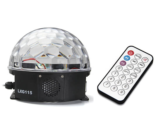 Đèn Led Cầu Xoay Sân Khấu Cảm Biến Nhạc + Remote ( Đen)