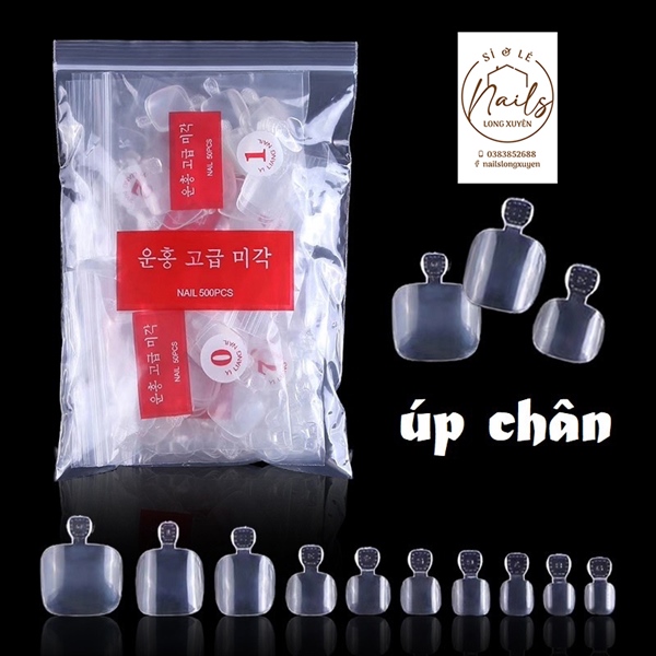 500 móng úp CHÂN trong, móng úp chân ngắn
