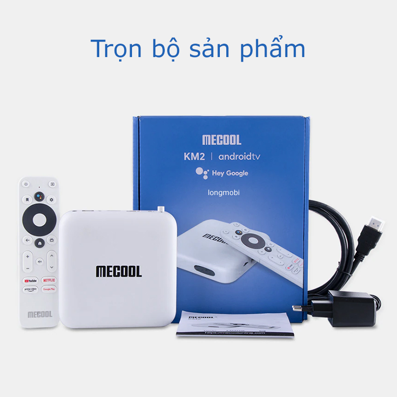 Mecool KM2 Android Tv Box Hỗ Trợ Netflix, 4KHDR, Dobly Audio Model 2023