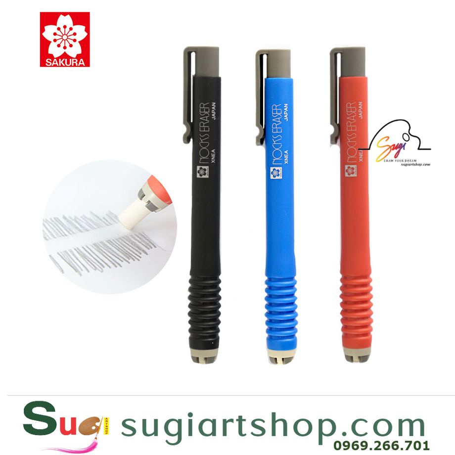[SugiArtShop] Gôm dạng bút NOCKS ERASER, Bút gôm sakura