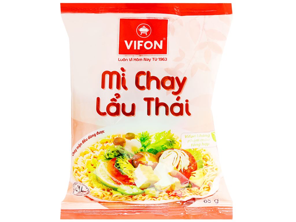Thùng 30 gói mì Lẩu Thái CHAY Vifon