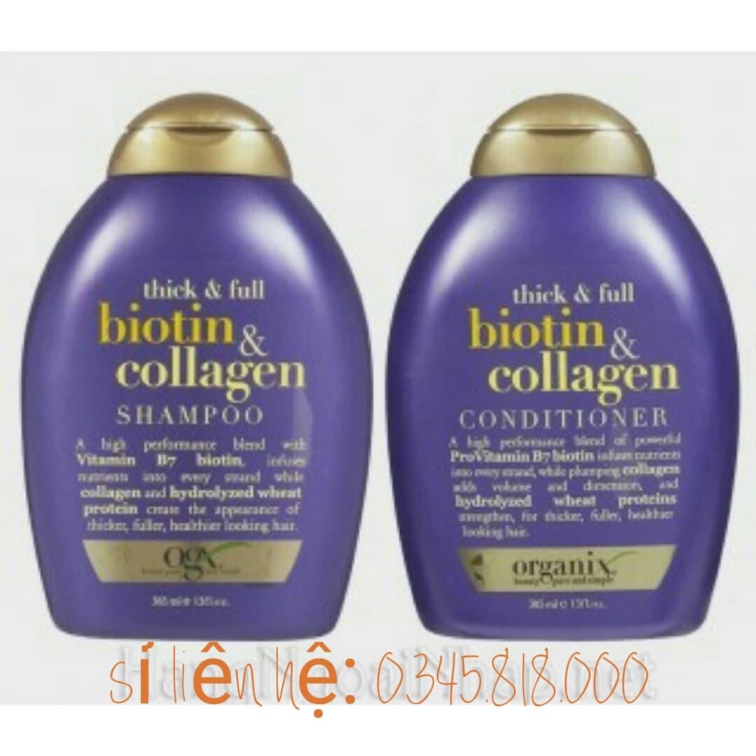 Cặp Dầu Gội + Dầu xả Thick & Full - Biotin & Collagen 385ml x2