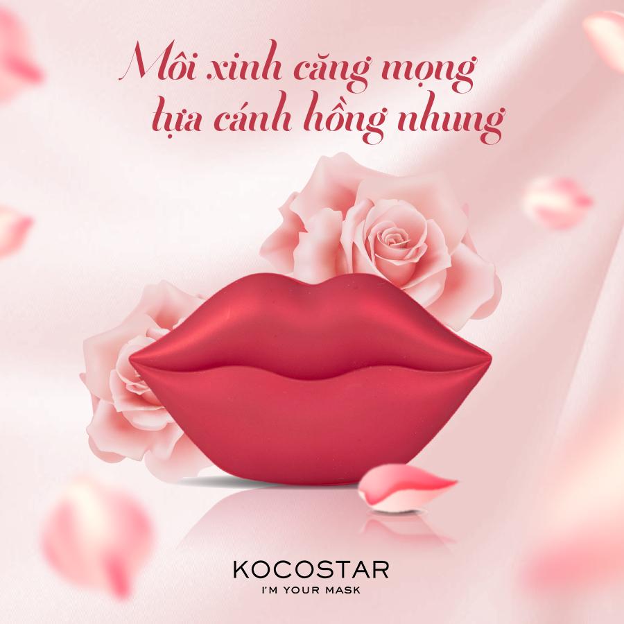 [HCM]Mặt nạ môi Hoa Hồng Kocostar 20 miếng