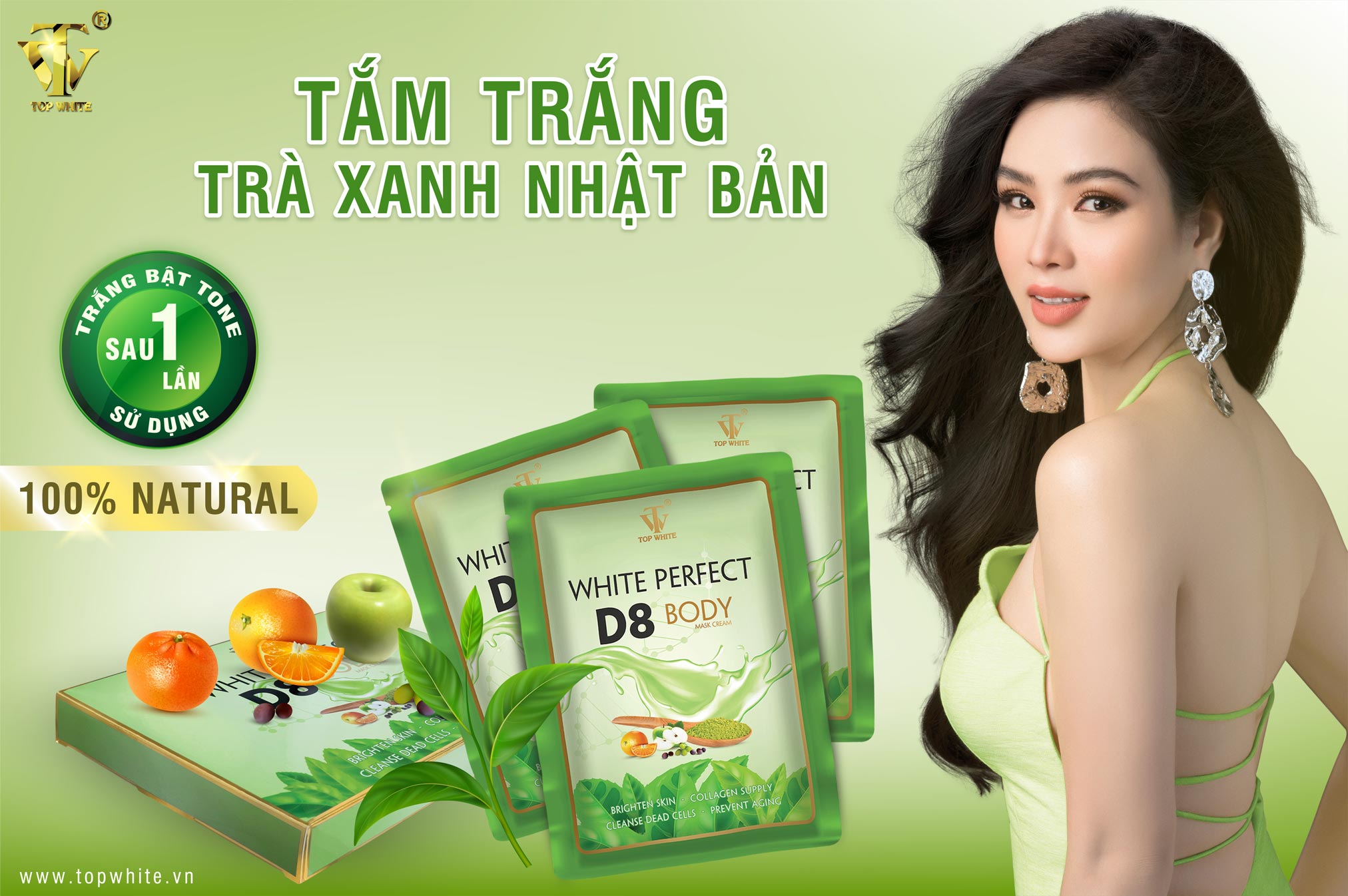 Kem Ủ White Perfect Body Topwhite D8 tắm trắng da