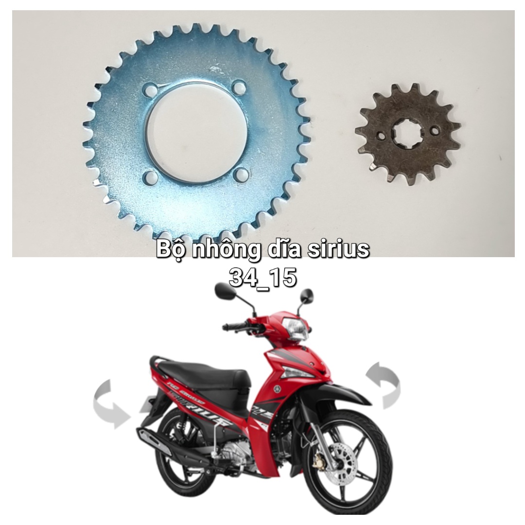 Bộ nhông dĩa giúp tăng tốc xe sirius 110, jupiter các đời