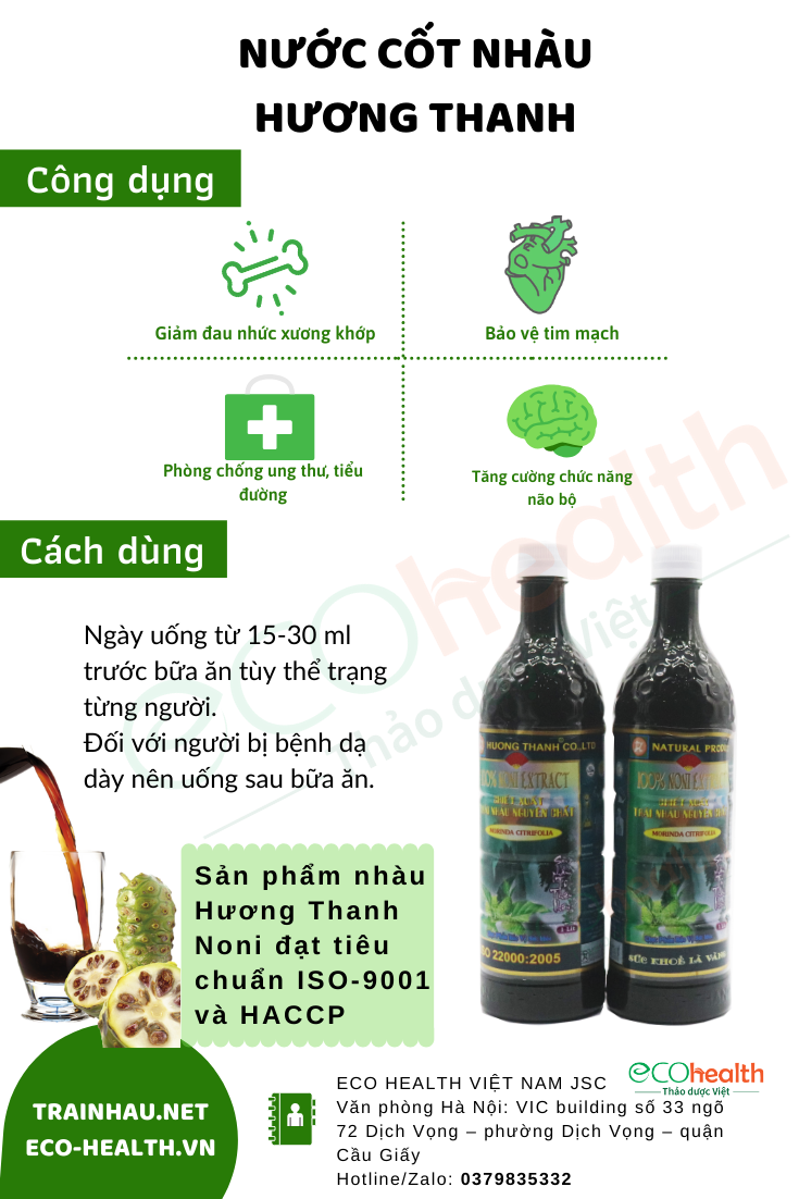 [Giảm 5%] Combo 5 Chai Nước Cốt Nhàu Hương Thanh 500gram