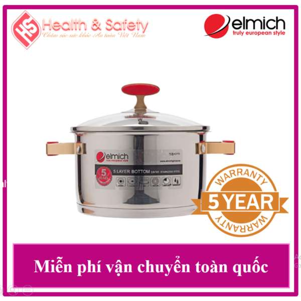 Nồi Inox 304 Elmich RED VELVET 22CM EL5269 - Bảo Hành 5 Năm