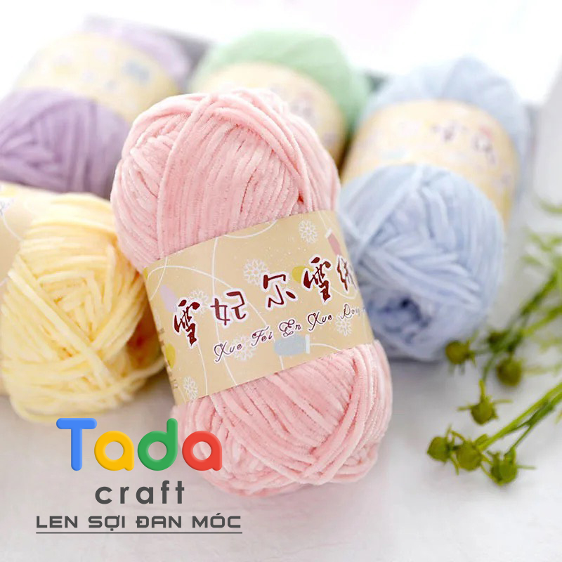 Len Nhung 2mm Chuyên Móc Thú Bông (cuộn 40gr)