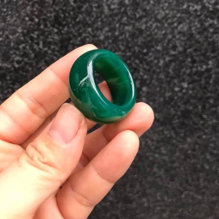 [HCM]NHẪN MÃ NÃO XANH BẢN LỚN