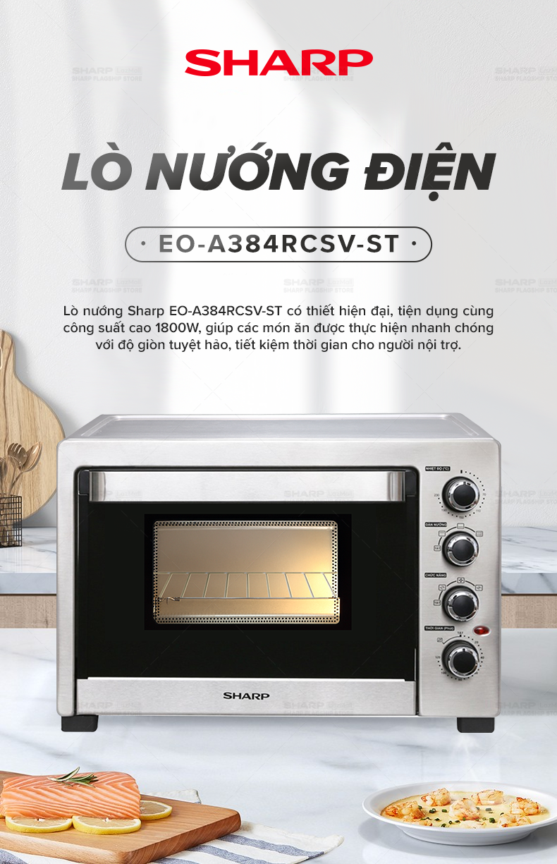 Lò Nướng Điện Sharp EO-A384RCSV-ST 38L