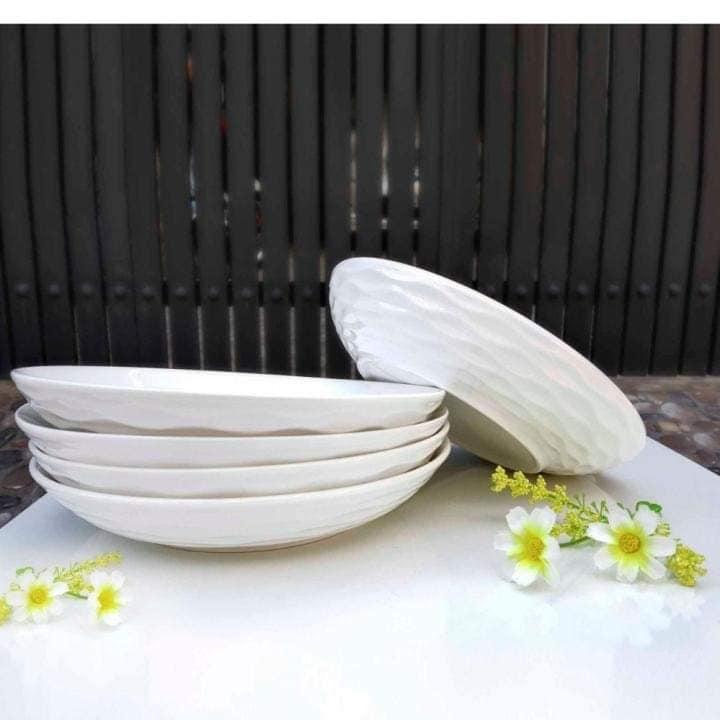 Bộ 6 dĩa sứ lòng sâu cao cấp kt 21cm