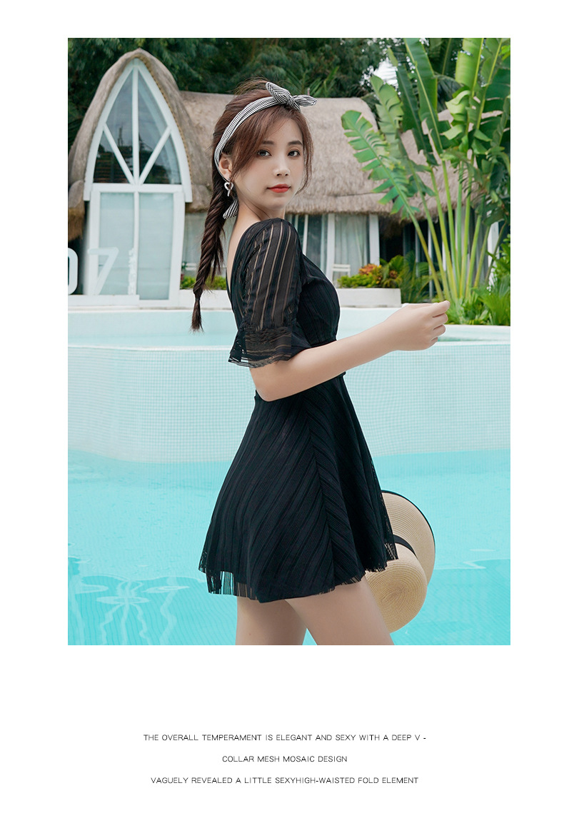 Bikini Đồ Bơi  Nữ 1 Mảnh Kín Đáo Phong Cách Hàn Quốc