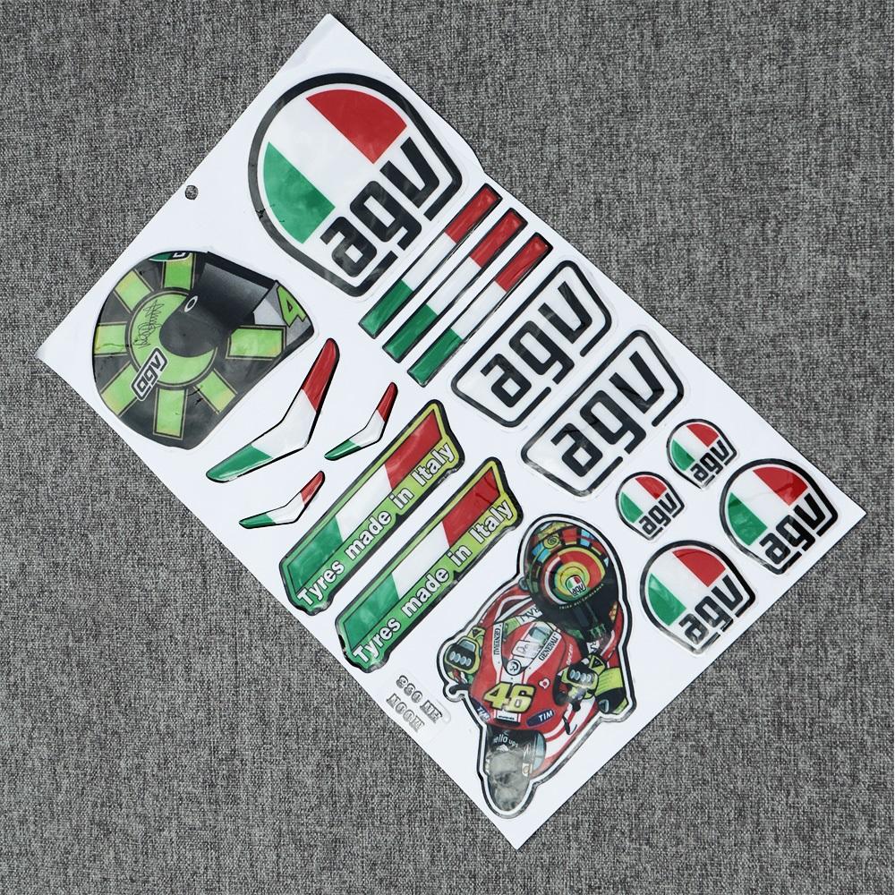 [HCM]Tem logo nổi AGV dán trang trí xe máy SIÊU ĐẸP