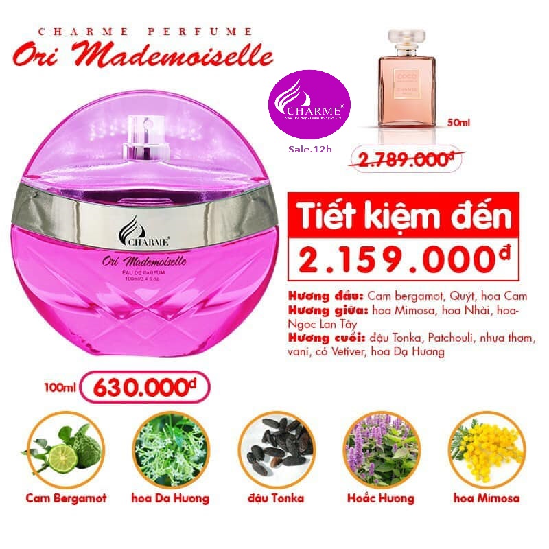 Nước hoa charme_ori_madmoiselle 50ml - 100ml