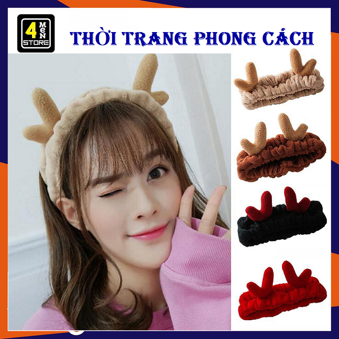 Băng đô rửa mặt Sừng nai - bườm Tóc nữ tuần lộc hot trend hàn quốc - Băng đô cài tóc hình sừng nai chất liệu cotton đàn hồi cho nữ g