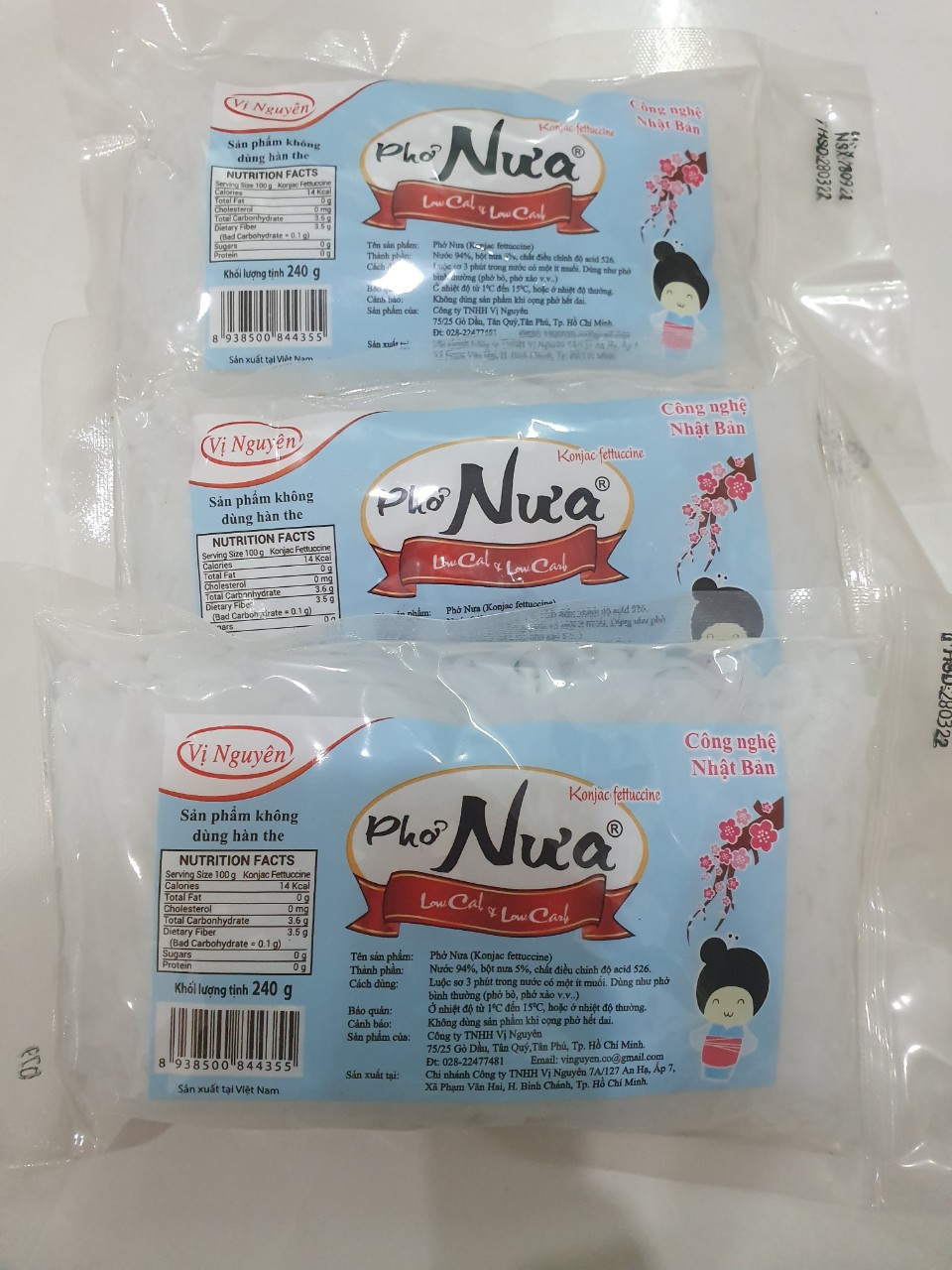 Phở nưa Vị Nguyên Keto Das 240g Date mới