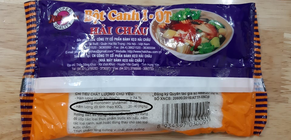Bột Canh Iốt Hải Châu Gói 190gr