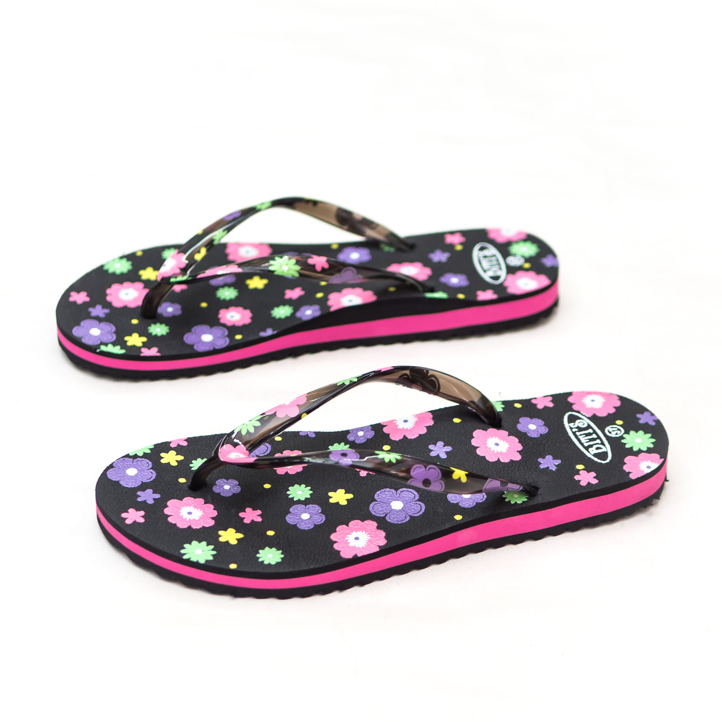Dép lào xốp nữ bitis quai kẹp xỏ ngón bông hoa dlw041600 - bitis