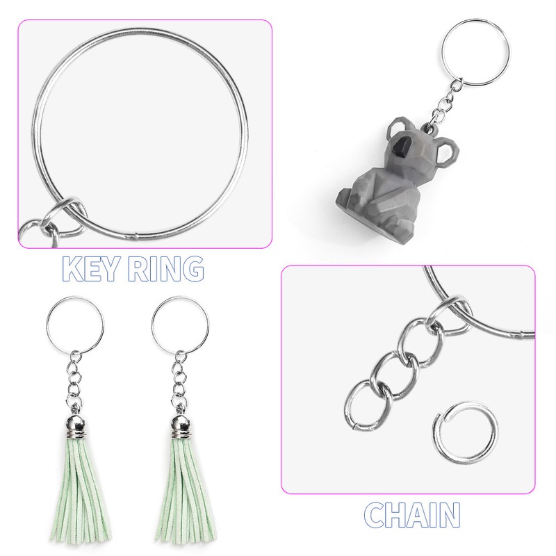 Set 10 cái - Khoen Inox làm móc khóa handmade