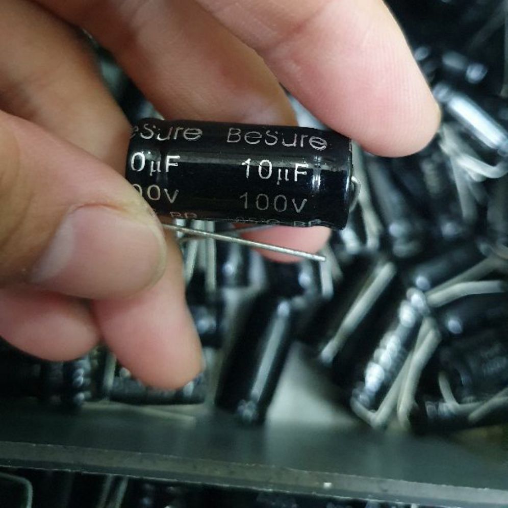 5 con tụ loa 10mi 100 vôn 2 đầu