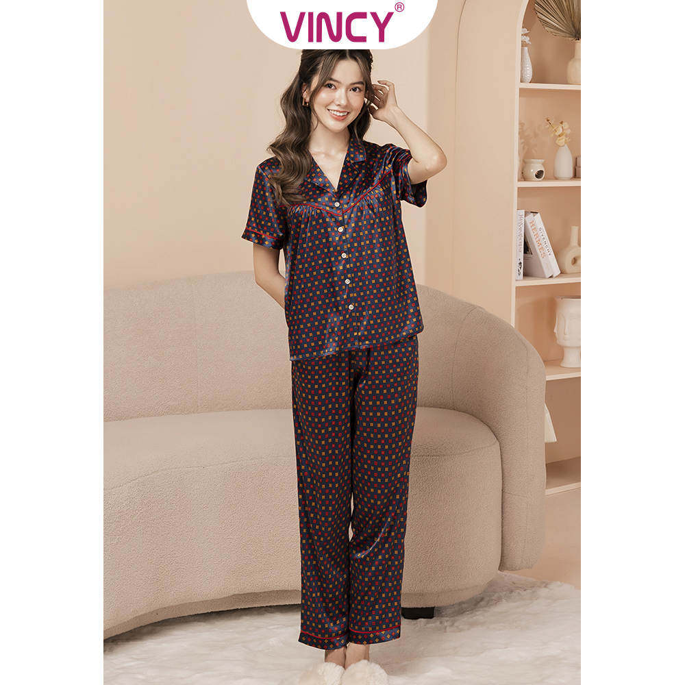 Bộ đồ satin dài nữ vincy thoáng mát bsd020s31