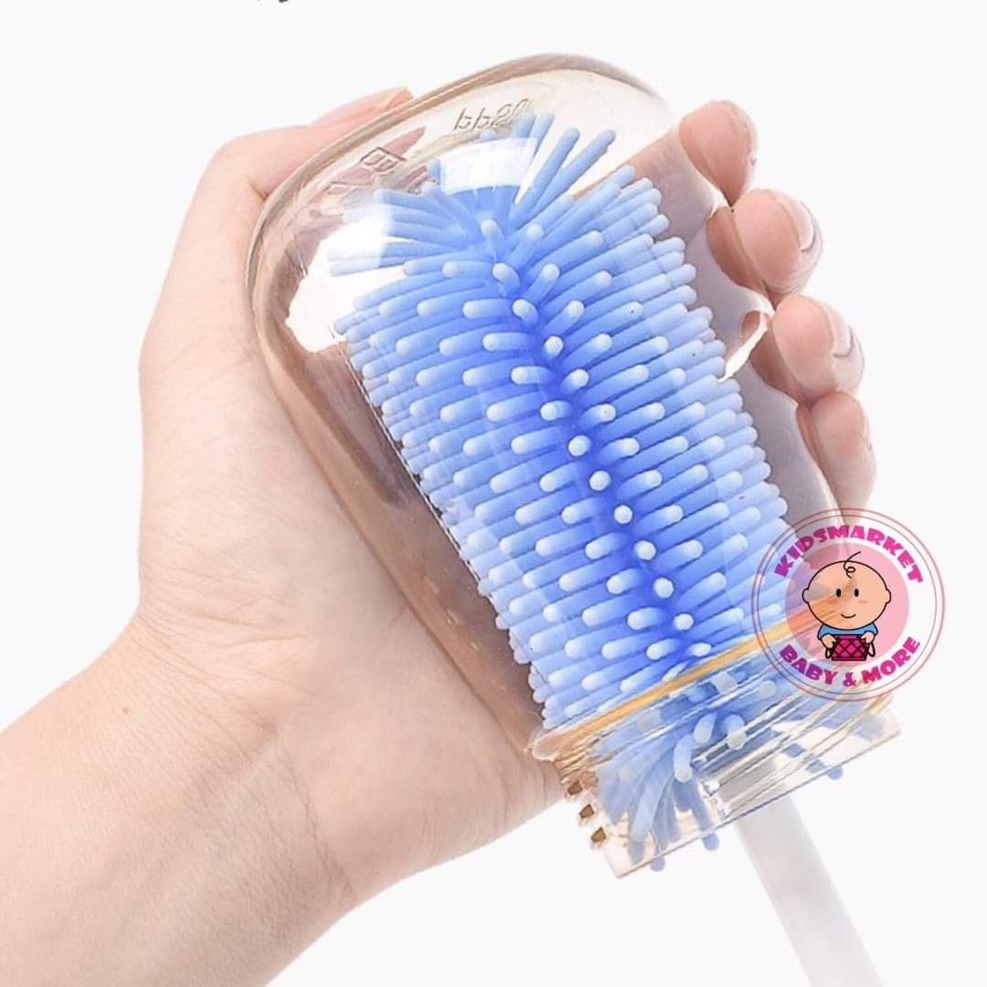 {Mới} Cọ bình sữa núm ti silicon 3 chi tiết