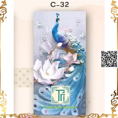 [HCM]1270 Bao lì xì mẫu 2021 Hình C-32 Trí chúc mừng năm mới Combo 10 cái