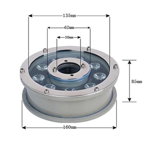 Đèn LED Âm Nước Bánh Xe Ánh Sáng Đổi Màu Cho Đài Phun Nước