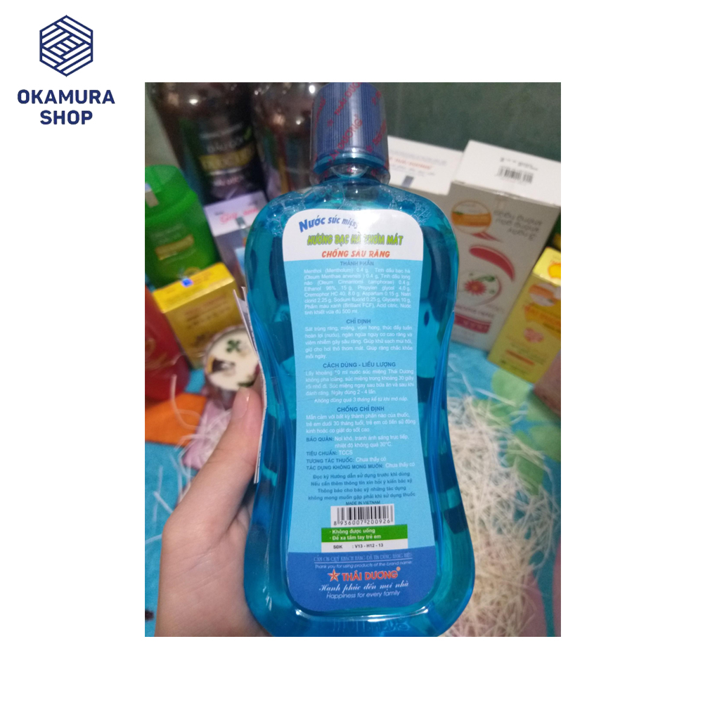 Nước súc miệng bạc hà THÁI DƯƠNG 500ml