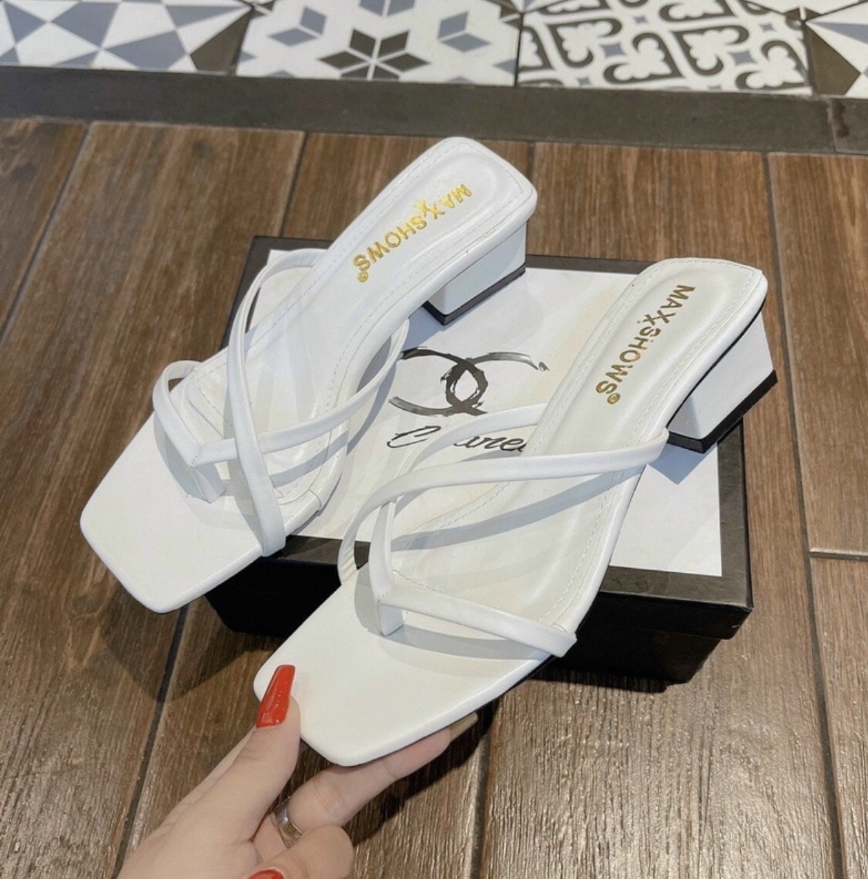 dép quai chéo đế 3cm siêu hót