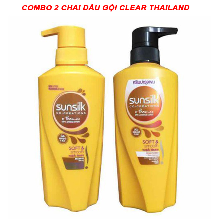 Bộ dầu gội và dầu xả Sunsilk Thái Lan 450ml (vàng)
