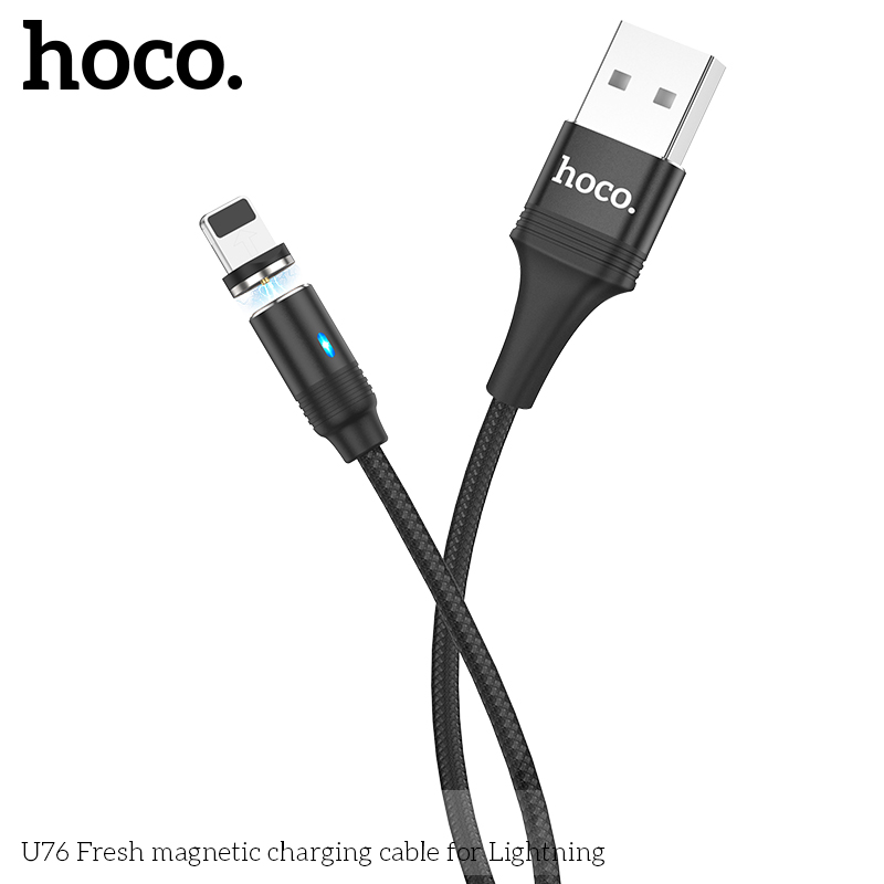 Cáp sạc nhanh tự ngắt từ tính Hoco U76 Micro USB/ Lightning/ Type C