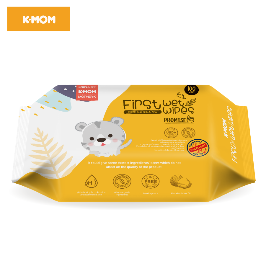 KHĂN ƯỚT CAO CẤP K-MOM HÀN QUỐC (100C)