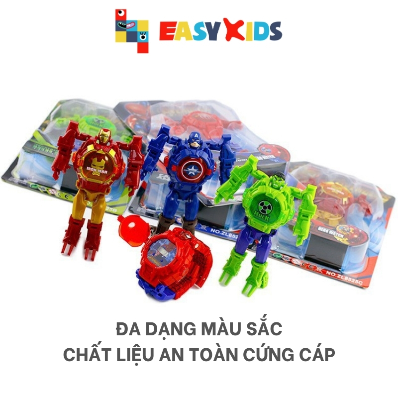 Đồng hồ siêu nhân biến hình robot có chiếu hình cho bé trai gái