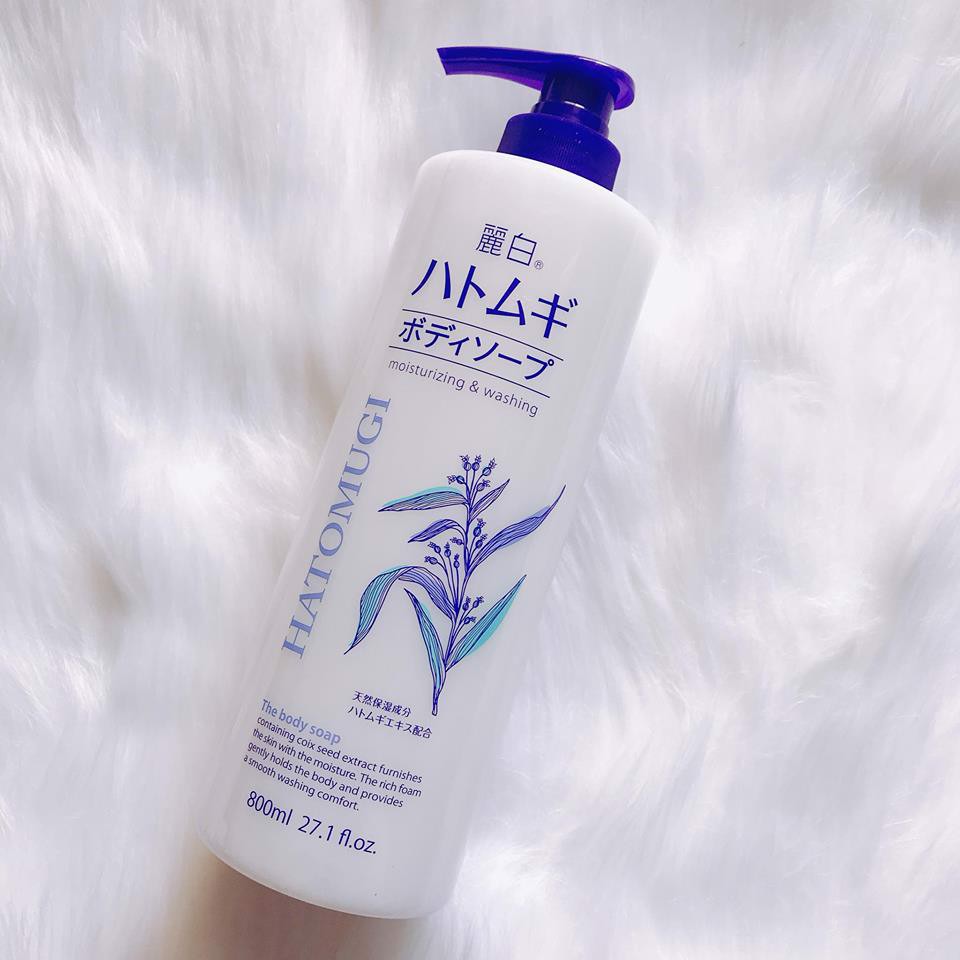 Sữa tắm trắng da Hatomugi Moisturizing Washing 800ml