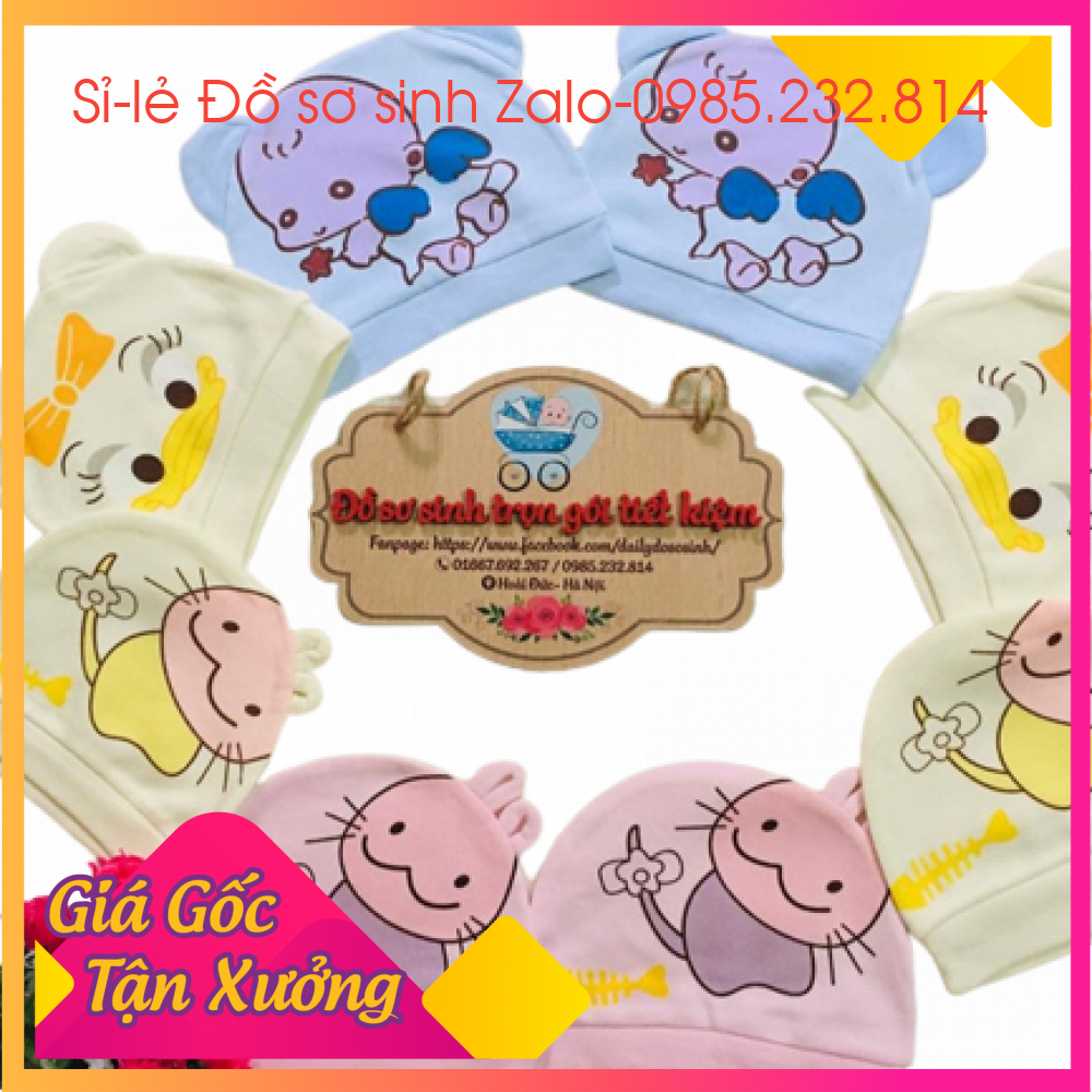 SET 2 MŨ NỈ CHO BÉ 0-6 THÁNG